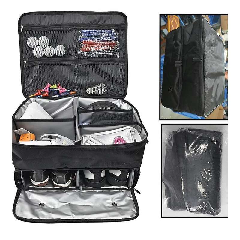 Golf Storage Box Golf Trunk Organizer Waterproof Car Golf Locker with Separate Ventilated Compartme