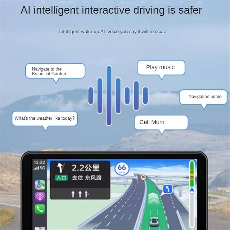 GPS Navigation Motorcycle Carplay Display Portable Motorcycle Wireless Android Car Monitor
