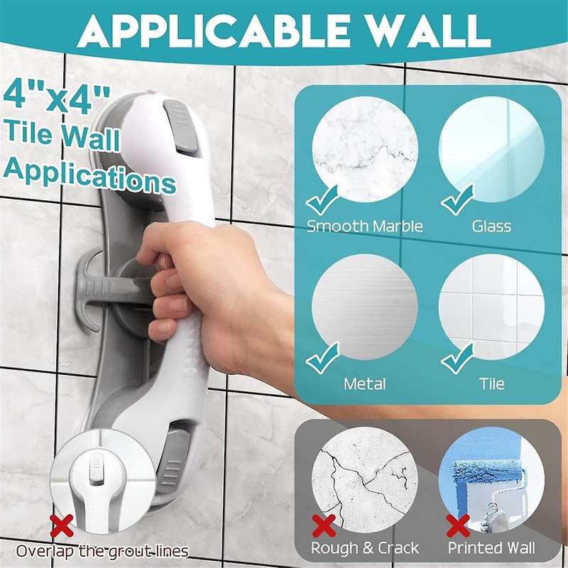 Grab Bars for Shower Handle Strong Suction Cup Grab Bar Safety Bars for Shower Chair Bathroom Grab B