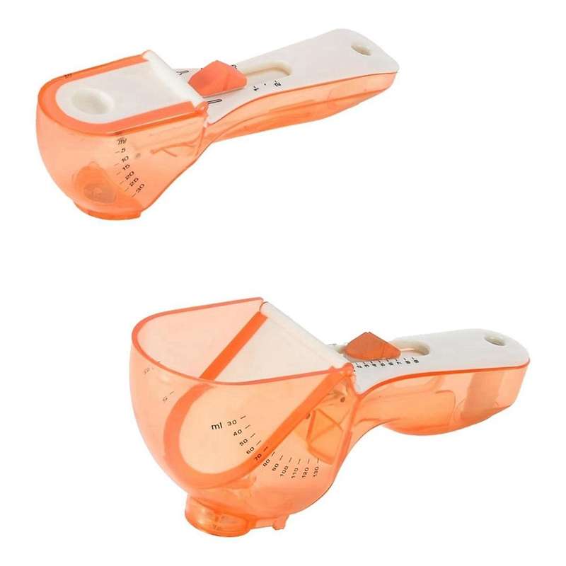 Graduated Plastic Measuring Spoon Portable and Adjustable Measuring Spoon Set Baking Tool