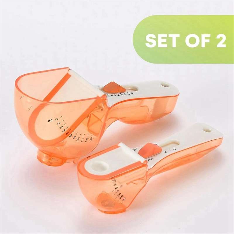 Graduated Plastic Measuring Spoon Portable and Adjustable Measuring Spoon Set Baking Tool