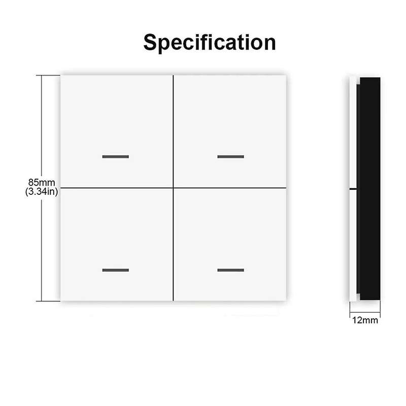 Graffiti Zigbee Scene Switch 4-Button Random Sticker 4-Button Scene Switch Support Home Assistant