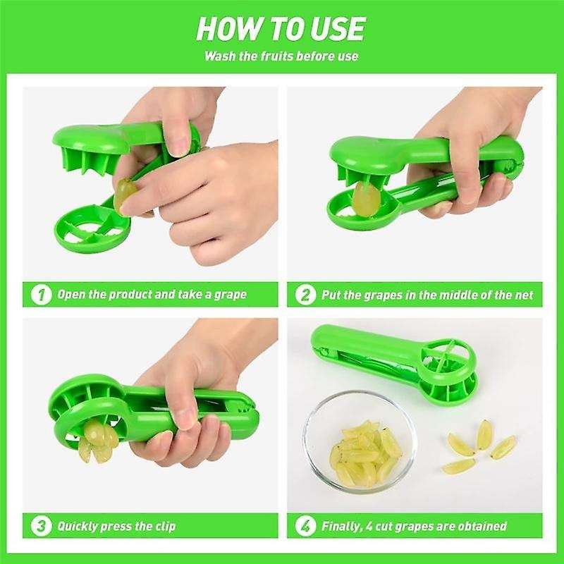 Grape Cutter for Kids , 2pcs Seedless Grape Baby Cherry Strawberry Slicer for Vegetable Fruit Salad