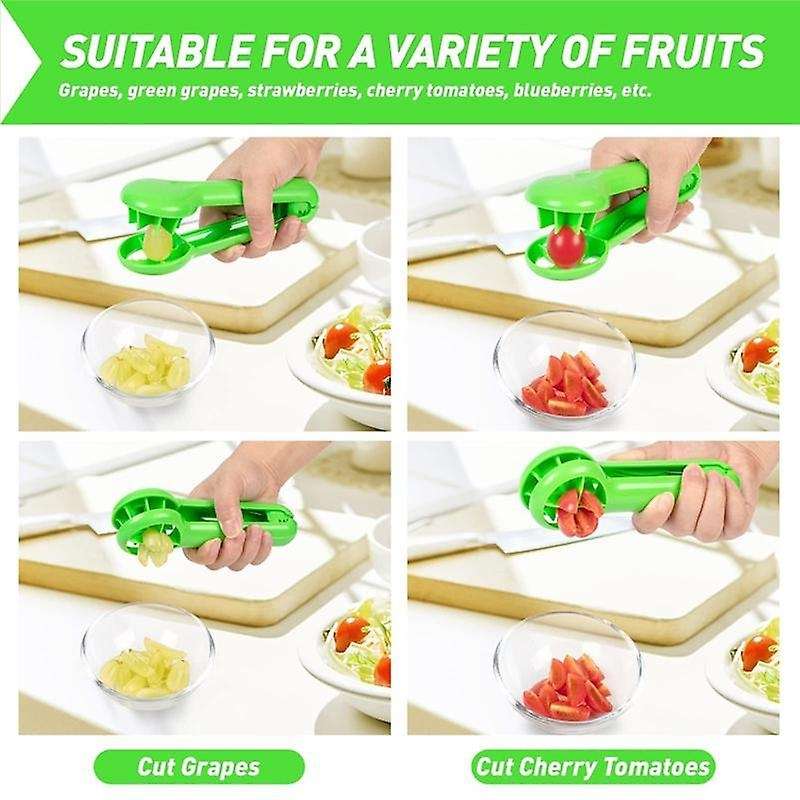 Grape Cutter for Kids , 2pcs Seedless Grape Baby Cherry Strawberry Slicer for Vegetable Fruit Salad