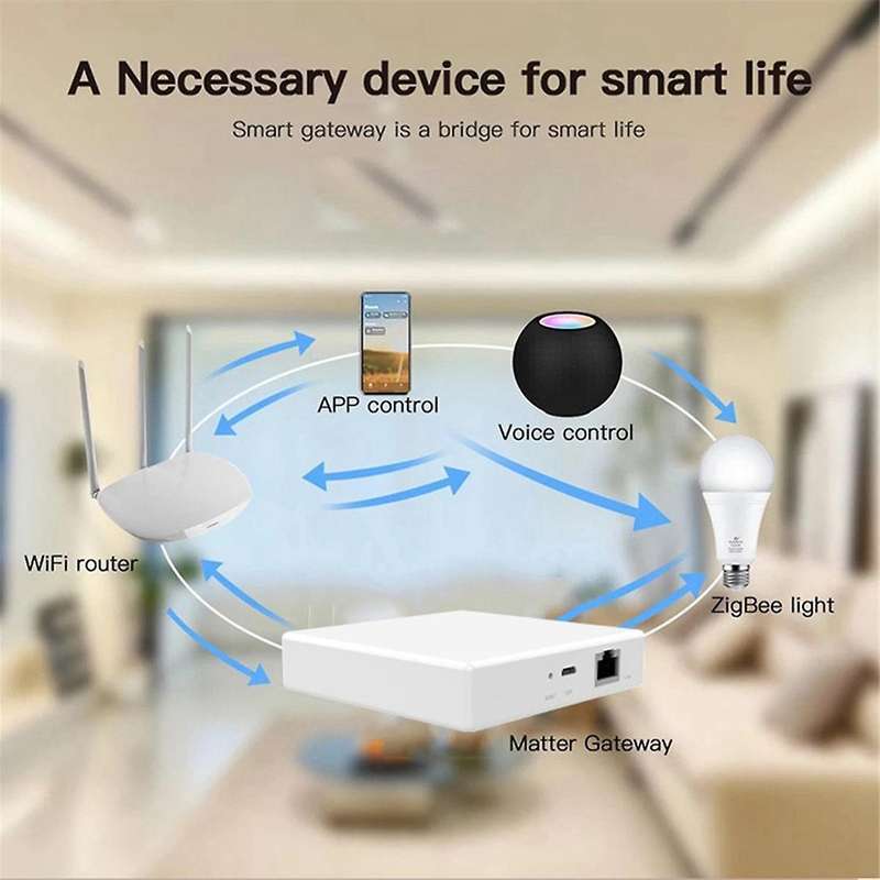 Graffiti Zigbee Wired Gateway for Matter Protocol Smart Home Network Hub Remote Multifunction Contro