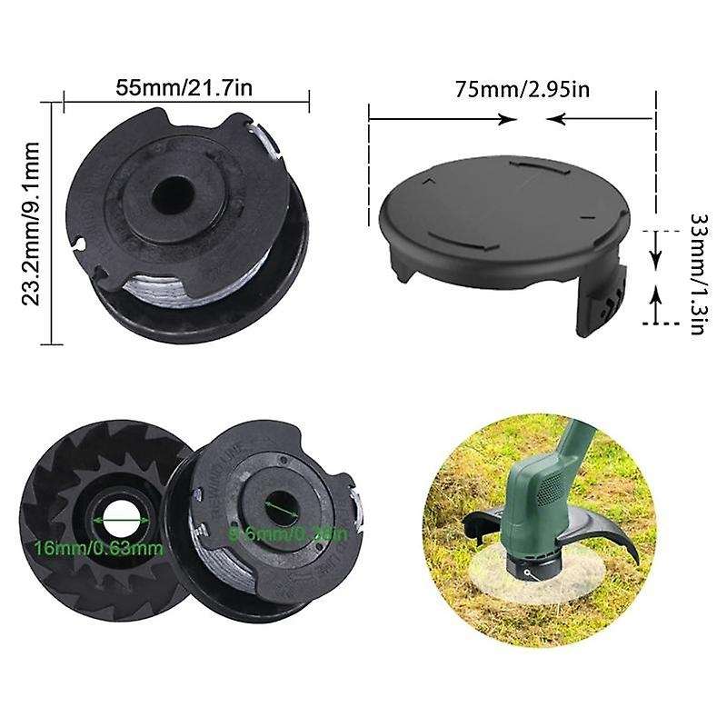 Grass Trimmer Spool and Cover for Easygrasscut F016800569 Replacement Mower Parts Tools
