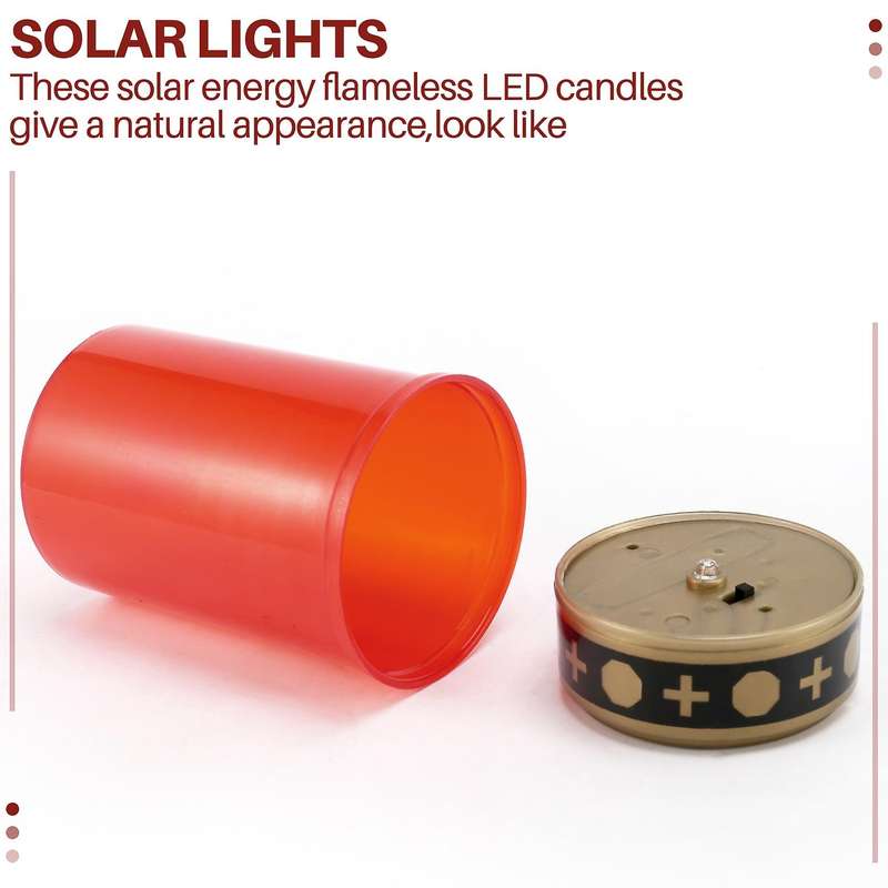 Grave Candle for Cemetery Grave Solar Lights with Lighting Led Grave Light Various Wind
