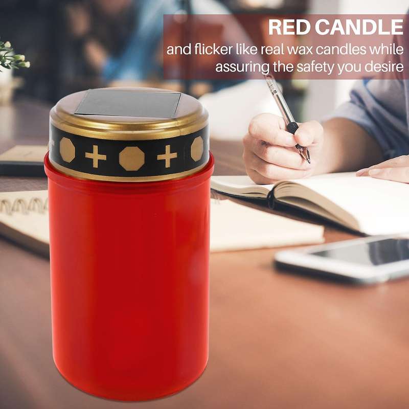 Grave Candle for Cemetery Grave Solar Lights with Lighting Led Grave Light Various Wind