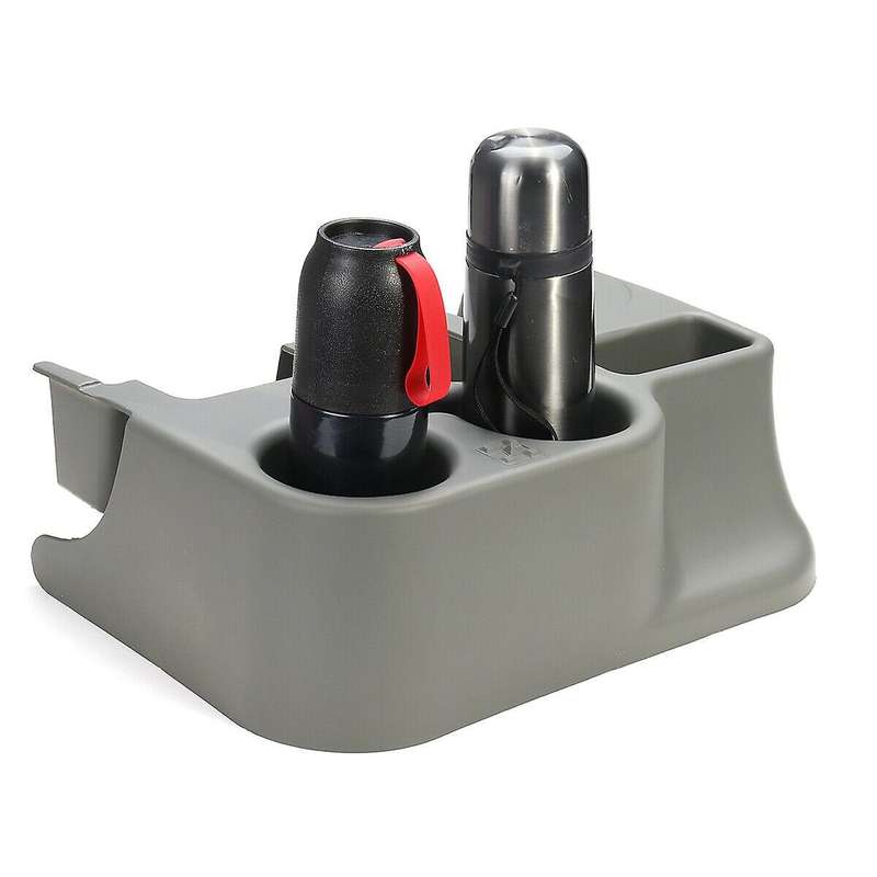 Gray Central Control Water Cup Holder Storage Box Attachment SS281AZAA for Ram 1500 2500 3500 2003-2