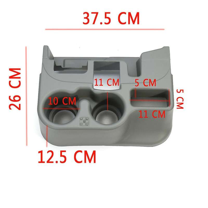 Gray Central Control Water Cup Holder Storage Box Attachment SS281AZAA for Ram 1500 2500 3500 2003-2