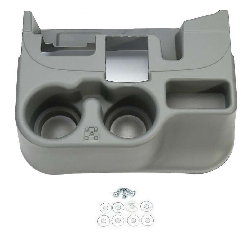 Gray Central Control Water Cup Holder Storage Box Attachment SS281AZAA for Ram 1500 2500 3500 2003-2