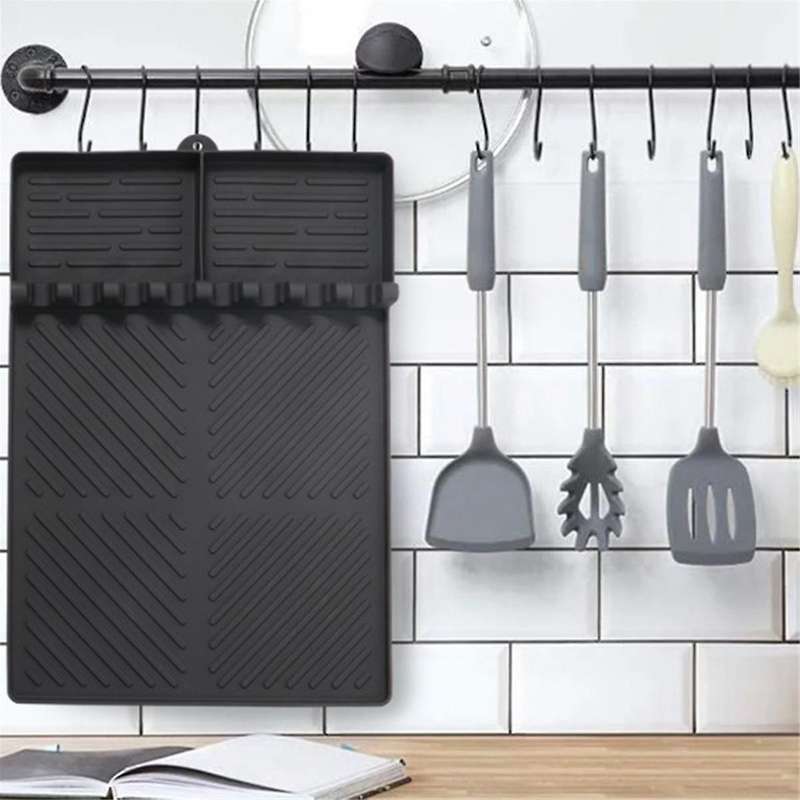 Gray Oven Tools, Silicone Protective Pads, Dust-Proof Cleaning Pads, Barbecue Pans, Insulation Pads