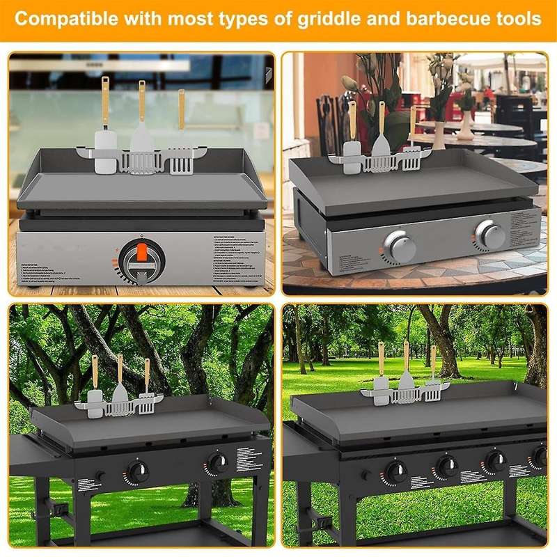 Grease Gate Spatula Holder for Griddle Grease Trap Grill Food Mesh Screen Block Rack Griddle Accesso