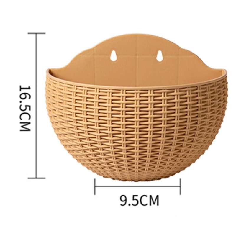 Gray Wall Flower Pots Wall-Mounted Flower Pots Semi-Circular Fence Flower Pots with Drainage Hooks