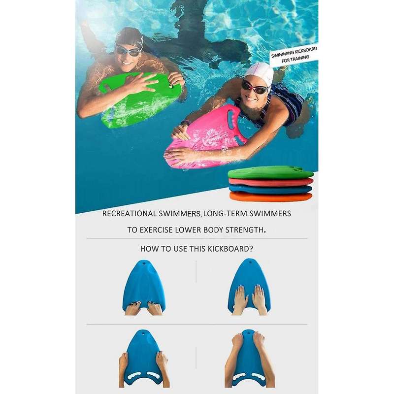 Green EVA Back Float Kickboard Training Plate Compatible Adult Children