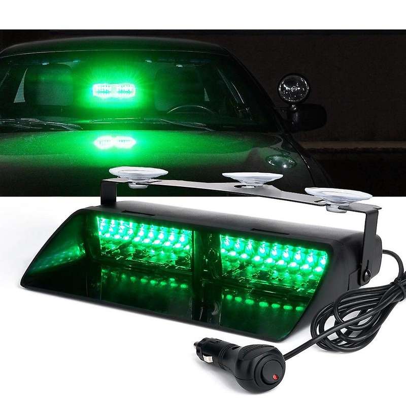 Green 16 LED High Intensity LED Law Enforcement Emergency Hazard Warning Strobe Lights for Interior