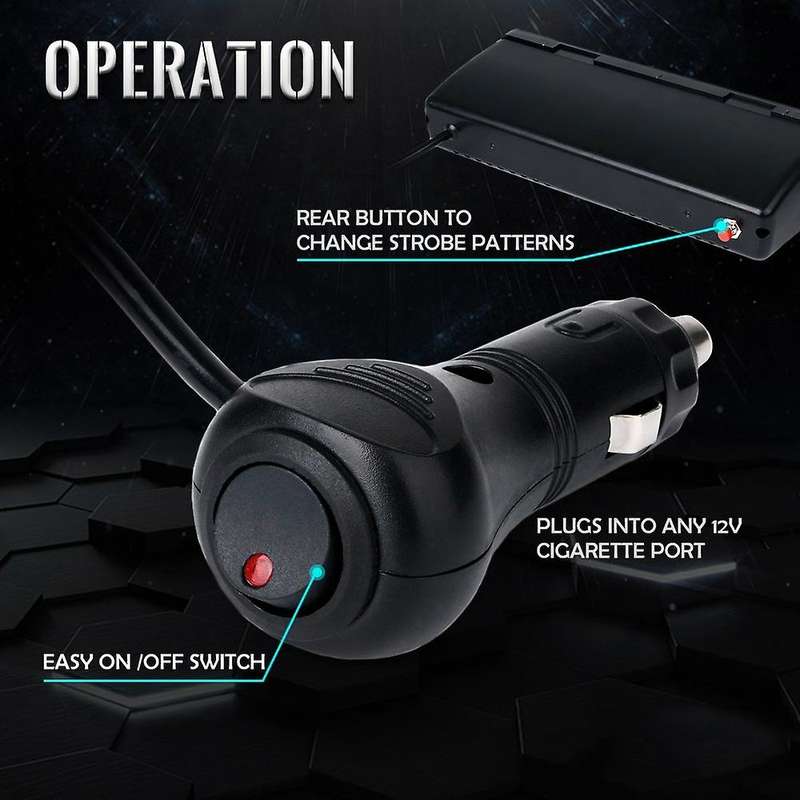 Green 16 LED High Intensity LED Law Enforcement Emergency Hazard Warning Strobe Lights for Interior