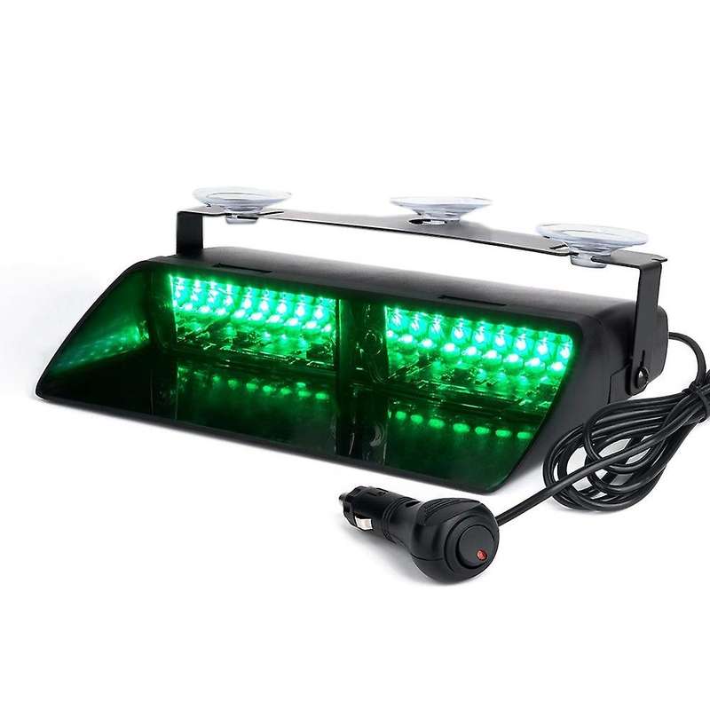 Green 16 LED High Intensity LED Law Enforcement Emergency Hazard Warning Strobe Lights for Interior