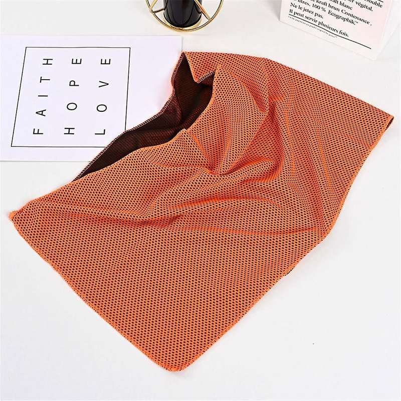 Green Cold-Feeling Sports Towel, Quick-Drying, Outdoor Cooling, Cold Towel, Fitness and Running Swea