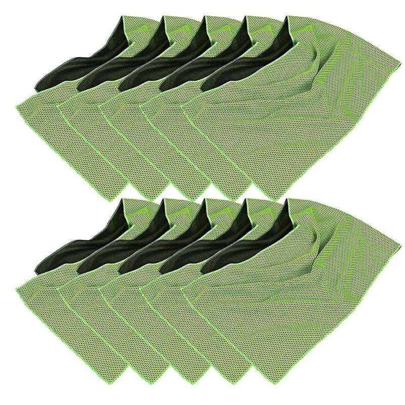 Green Cold-Feeling Sports Towel, Quick-Drying, Outdoor Cooling, Cold Towel, Fitness and Running Swea