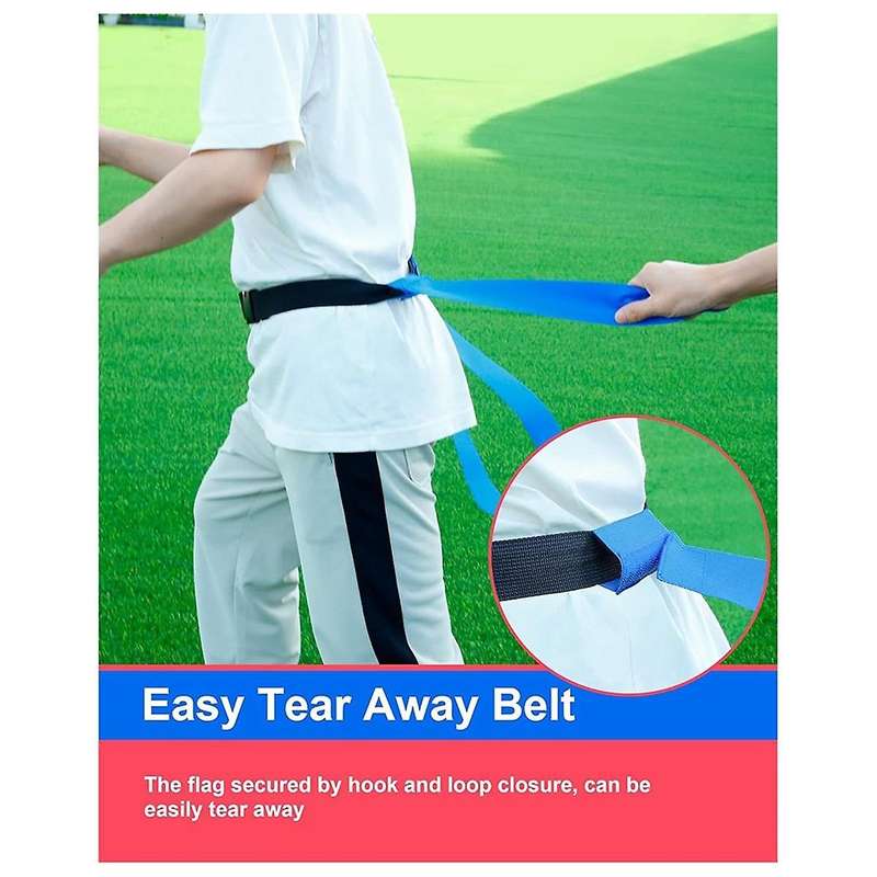 Green Flag Football Belt Youth Touchdown Game Capture the Flag Streamer Waist Flag