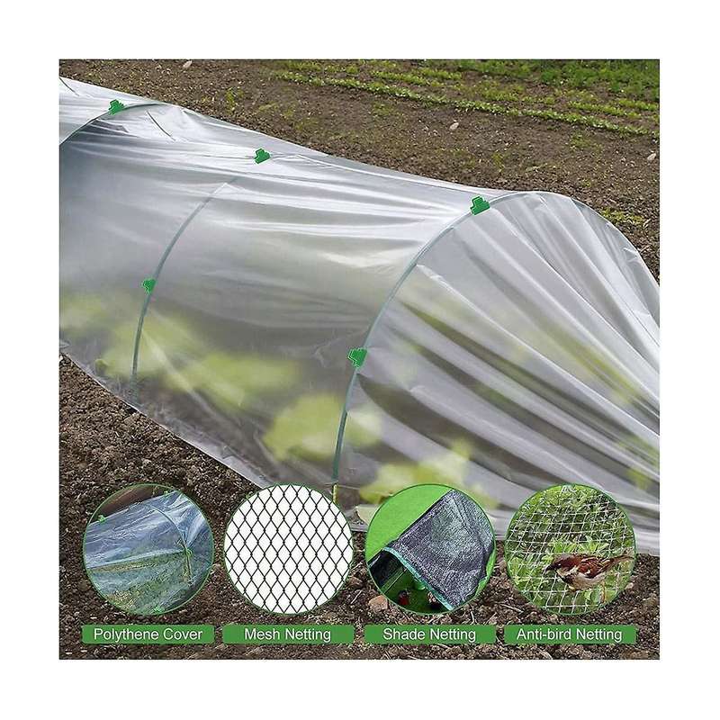 Greenhouse Hoops Grow Tunnel,rust Proof Plastic Coated Steel Support Frame Greenhouse Hoops for Rai