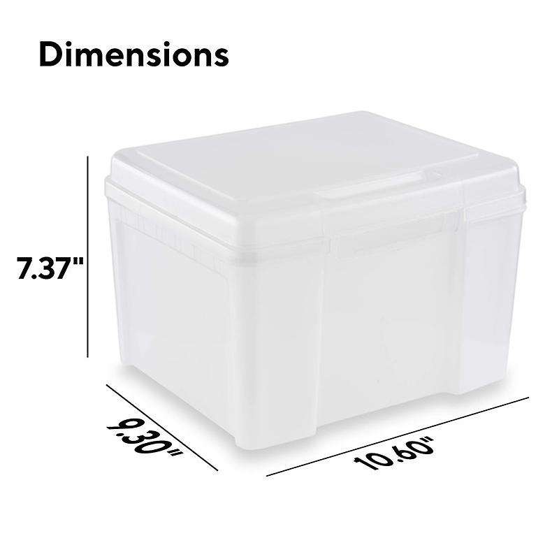 Greeting Card Organizer & Storage Box with 6 Adjustable Dividers for Birthday Cards Photos, Crafts