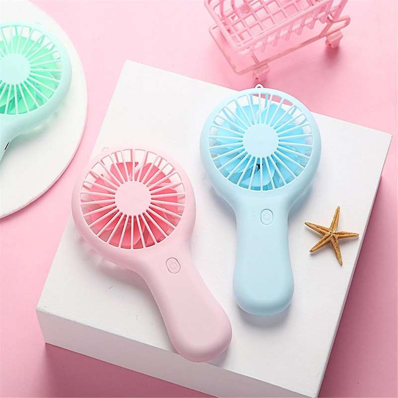 Green Portable Mini Handheld Fan USB Rechargeable Fan for Office Dormitory Student Gift Long Enduran