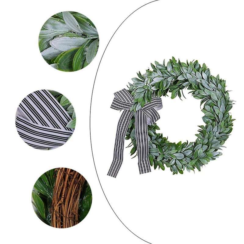 Green Rabbit Ear Wreath,artificial Eucalyptus Leaves Wreath with Bows,spring Easter Greenery Wreath
