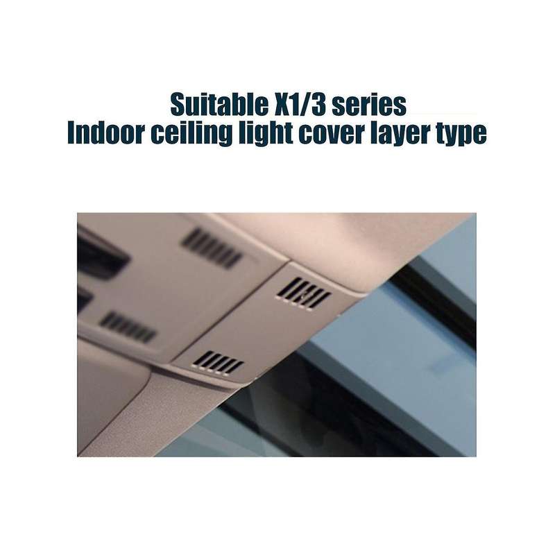Grey Car Interior Roof Reading Lamp Frame Trim Accessory for X1 E84 2009-2015 3' E91 2005-2012 5144