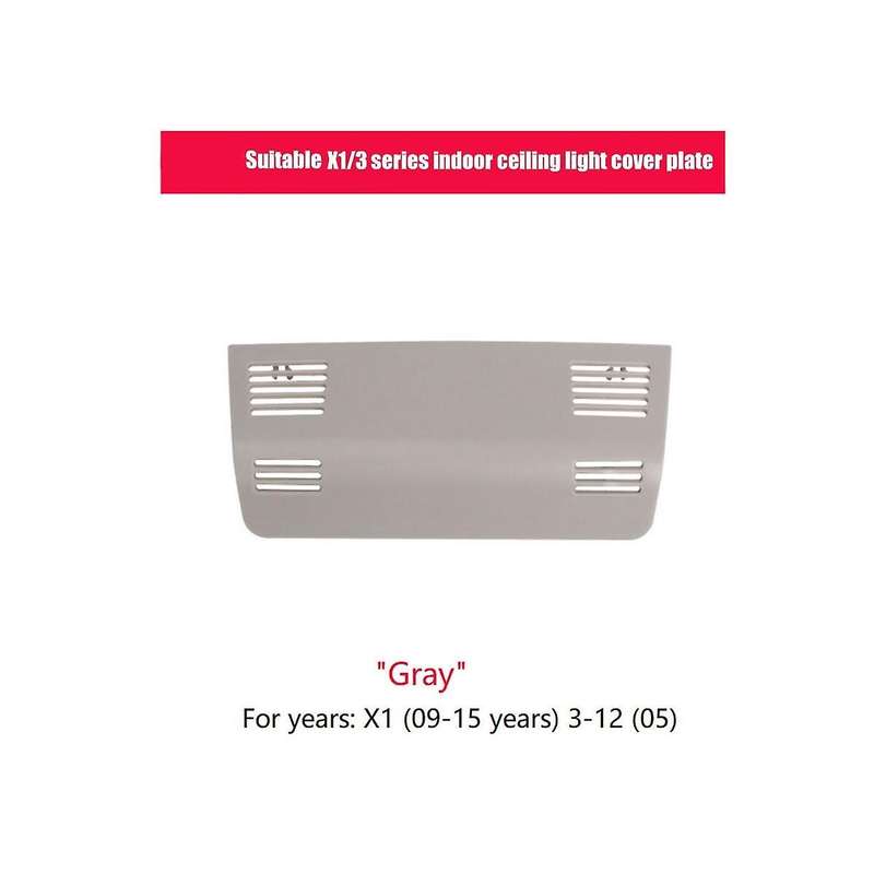 Grey Car Interior Roof Reading Lamp Frame Trim Accessory for X1 E84 2009-2015 3' E91 2005-2012 5144