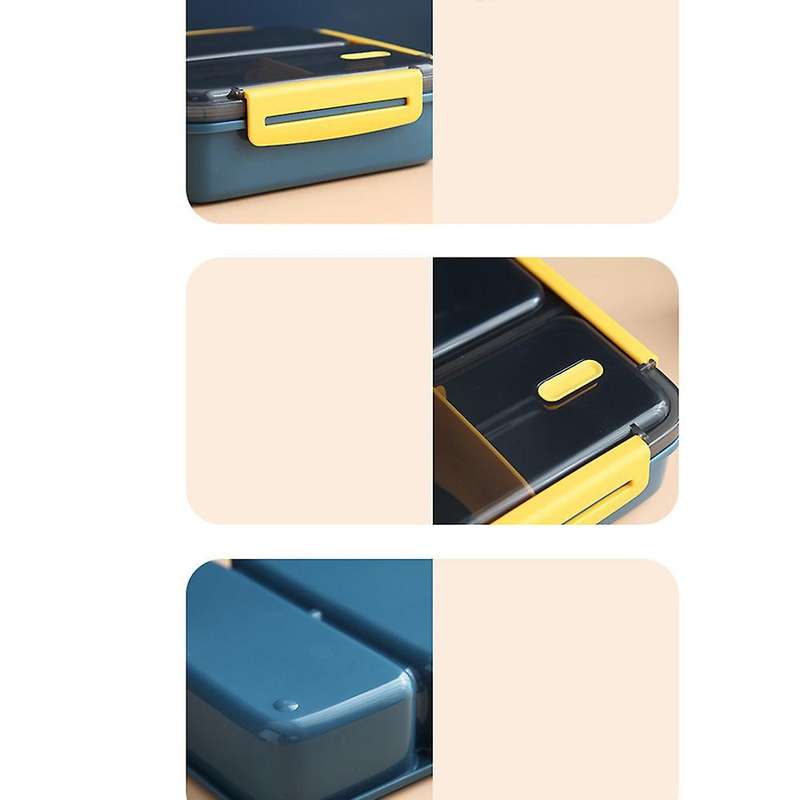 Grid Lunch Box, Portable Outdoor Picnic Lunch Box, Office Worker Lunch Box, Student Breakfast Box, C