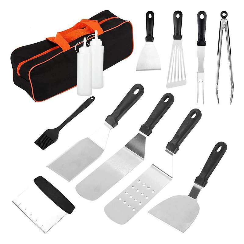 Griddle Accessories,13 PCS Flat Top Grill Accessories,BBQ Cooking Spatula,Grilling Tool for Camping