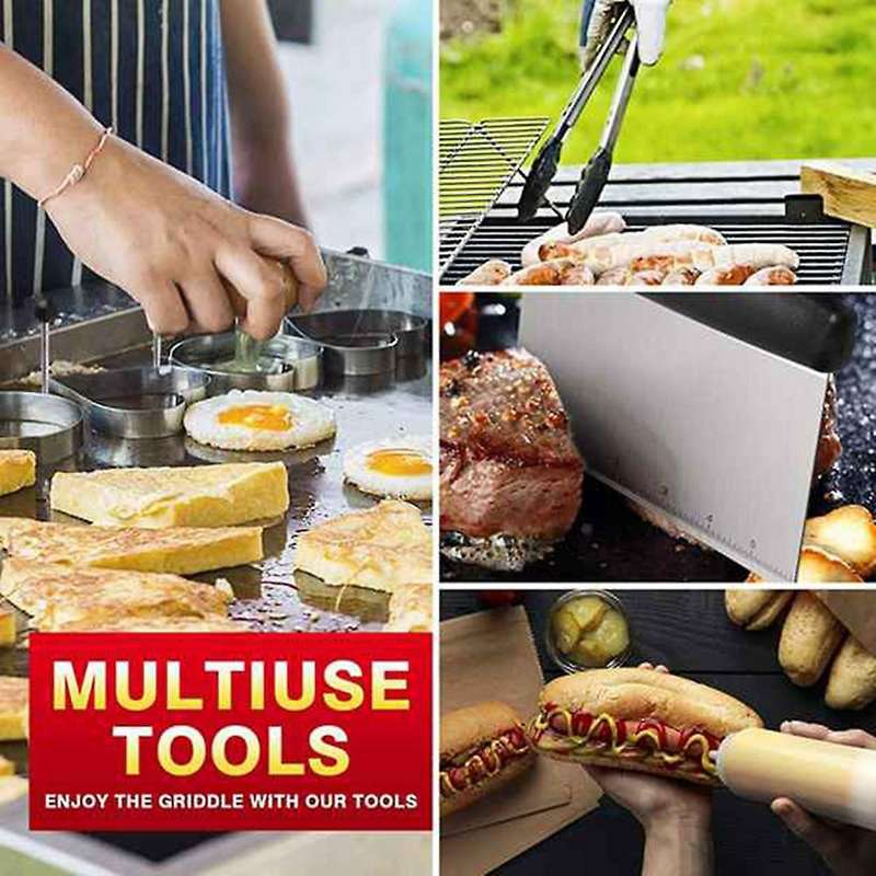 Griddle Accessories,13 PCS Flat Top Grill Accessories,BBQ Cooking Spatula,Grilling Tool for Camping