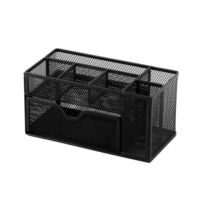 Grid Pen Holder Office Desktop Layered Storage Basket Stationery Multifunctional Finishing Rack