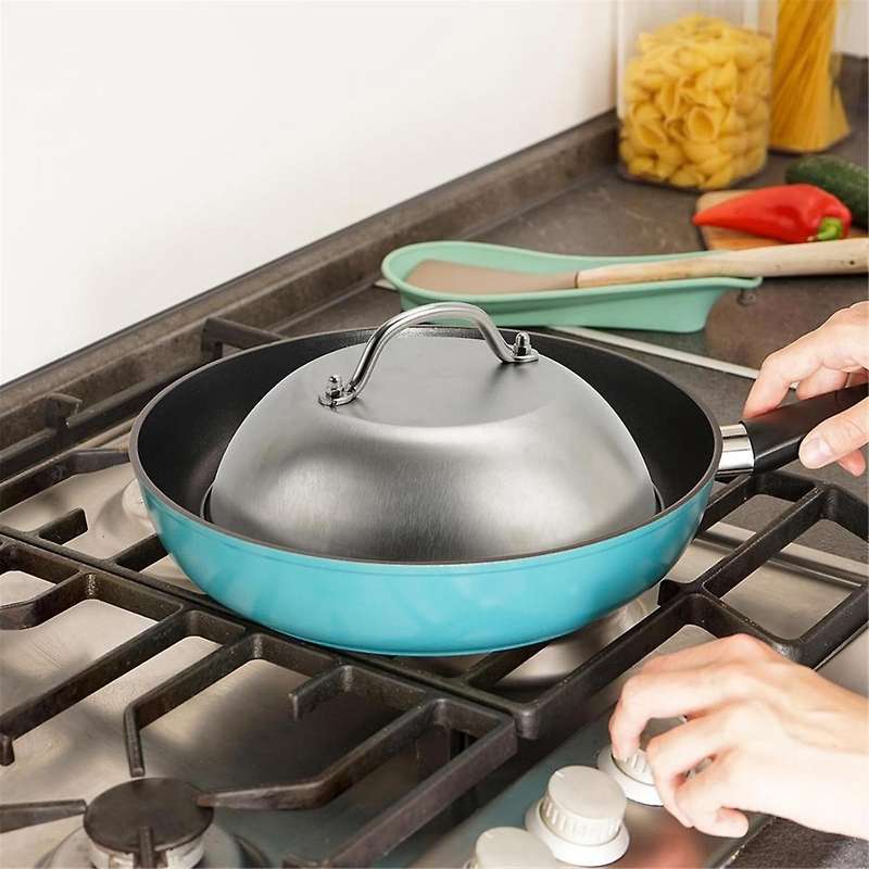 Griddle Accessories Heavy Duty 9in Wide Smashed Burger Melting Cheese Dome Cover Stainless Steel Bas