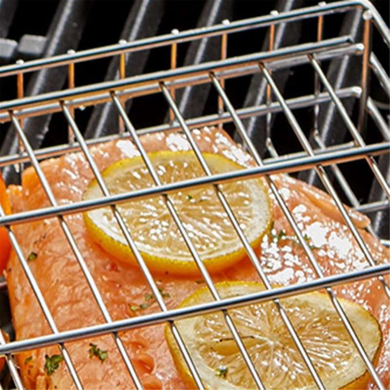 Grill Basket with Removable Handle, Fish Grill Basket - Grill Accessories for Outdoor Grill, Cooking