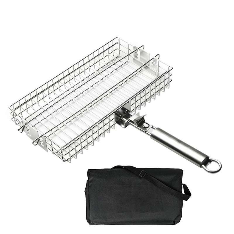 Grill Basket with Removable Handle, Fish Grill Basket - Grill Accessories for Outdoor Grill, Cooking