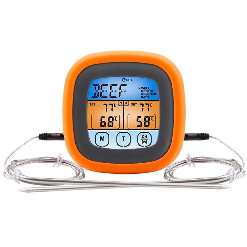 Grill BBQ Meat Thermometer with 2 Probes Digital Grill Thermometer,Timer,Alarm,Barbecue Cooking Kitc
