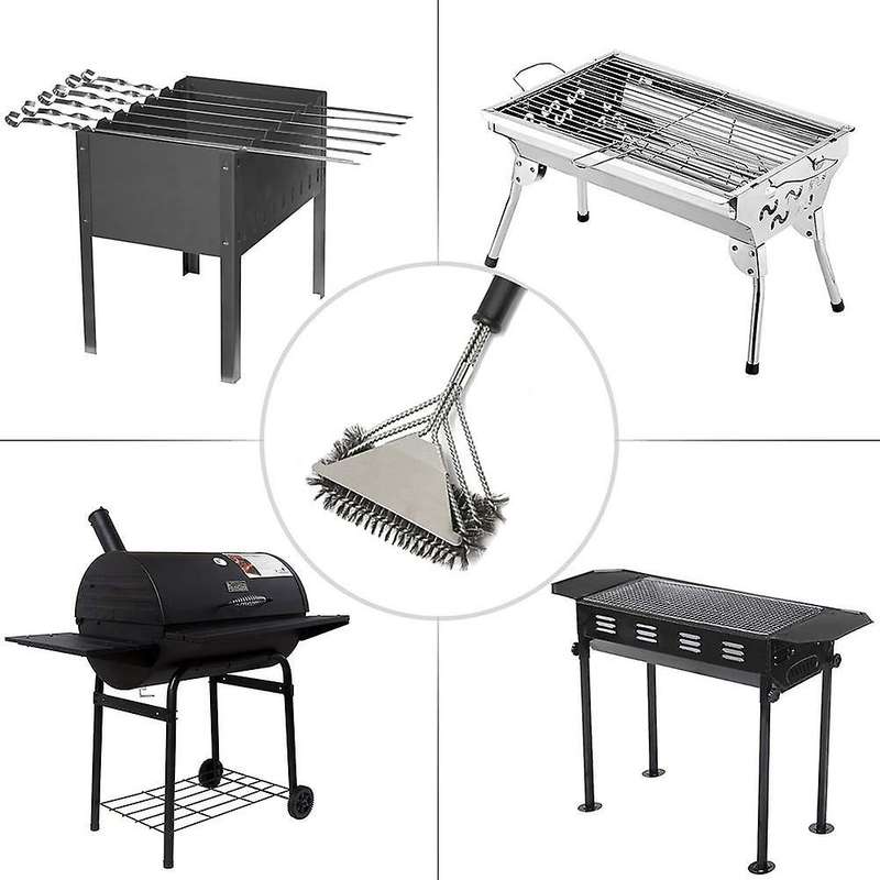 Grill Brush and Scraper Grilling Bbq Brush Stainless Steel Wire 3 in 1 Bristles Head Grill Accessori