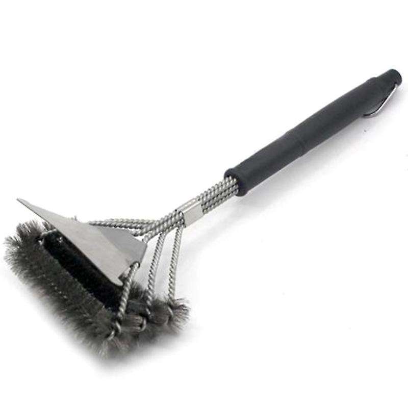 Grill Brush and Scraper Grilling Bbq Brush Stainless Steel Wire 3 in 1 Bristles Head Grill Accessori