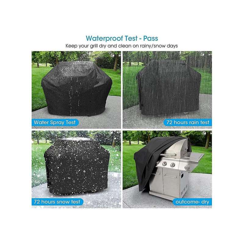 Grill Cover , Waterproof Bbq Cover, Durable Bbq Grill Cover, Compatible with Grills More Black