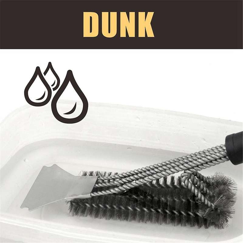 Grill Brush and Bristle Free - Safe BBQ Brush for Grill - Stainless Grill Grate Cleaner - Safe Gril
