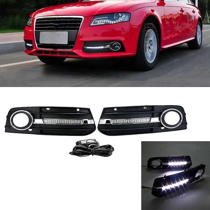 Grill Light Front Daytime Running Light Fog Light Cover Grille for A4 A4L B8 2009-2012 8KD80768201C