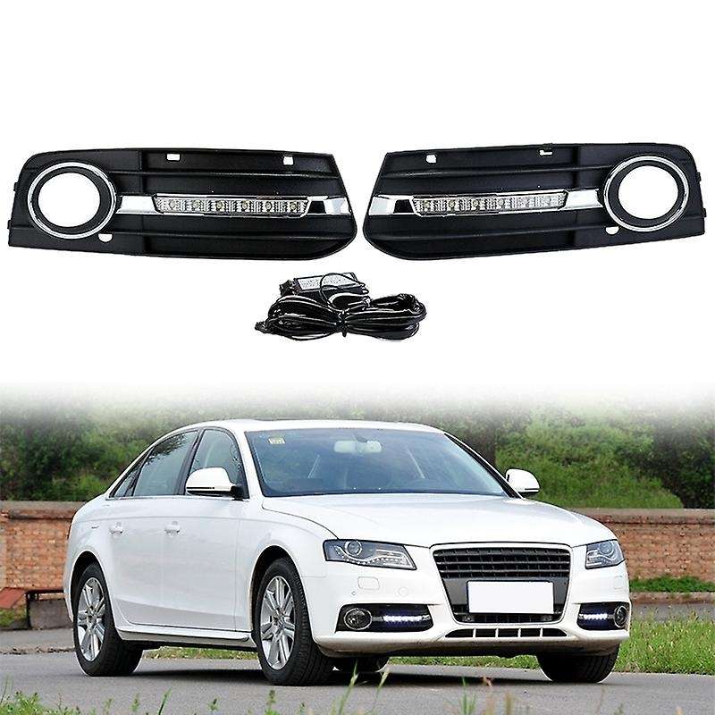 Grill Light Front Daytime Running Light Fog Light Cover Grille for A4 A4L B8 2009-2012 8KD80768201C