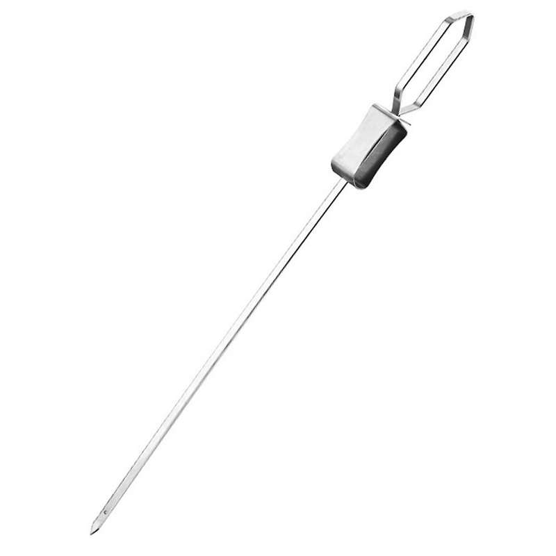 Grill Skewers with Handle,Stainless Steel BBQ Skewer Kabob Skewers for Meat, Chicken, Sausages,A