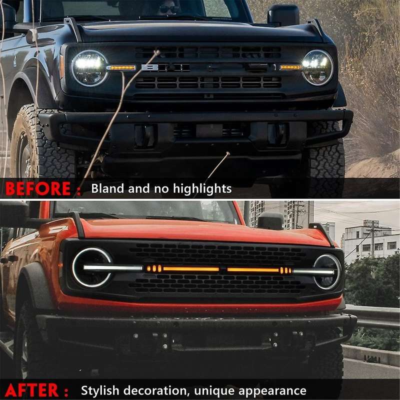 Grille Light Strip for 2021 2022 2023 Accessories, Hood Grille Led Dynamic Lights (straight Line St