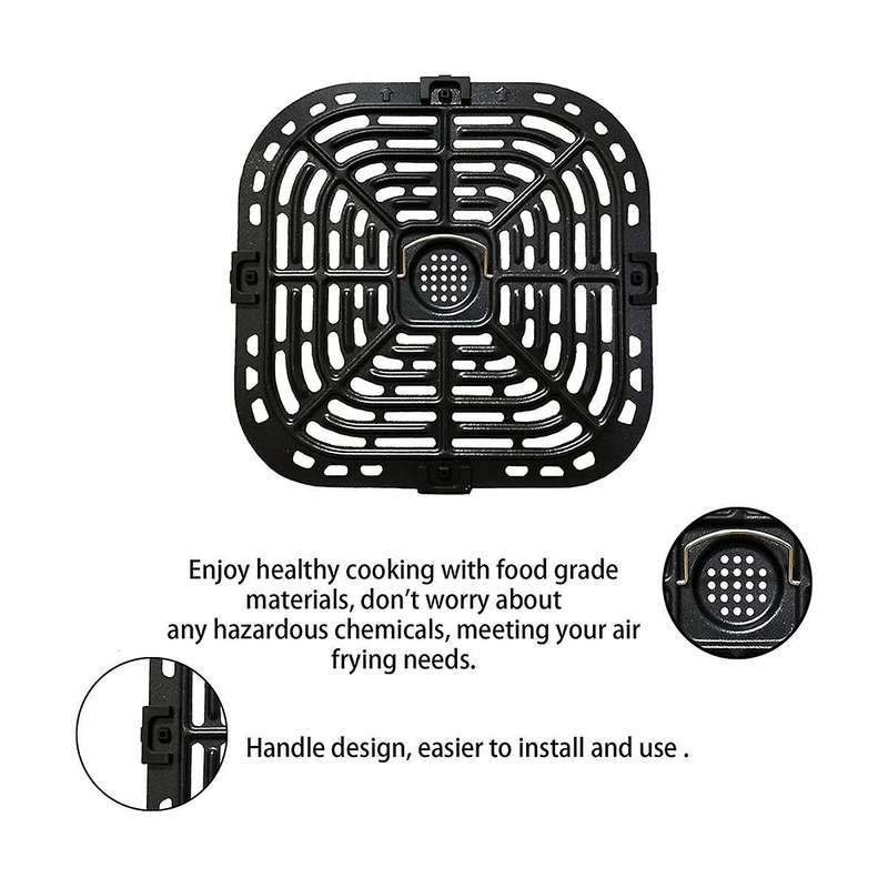 Grill Plate for Instants Vortex Plus 6qt Air Fryers, Upgraded Square Grill Pan Tray