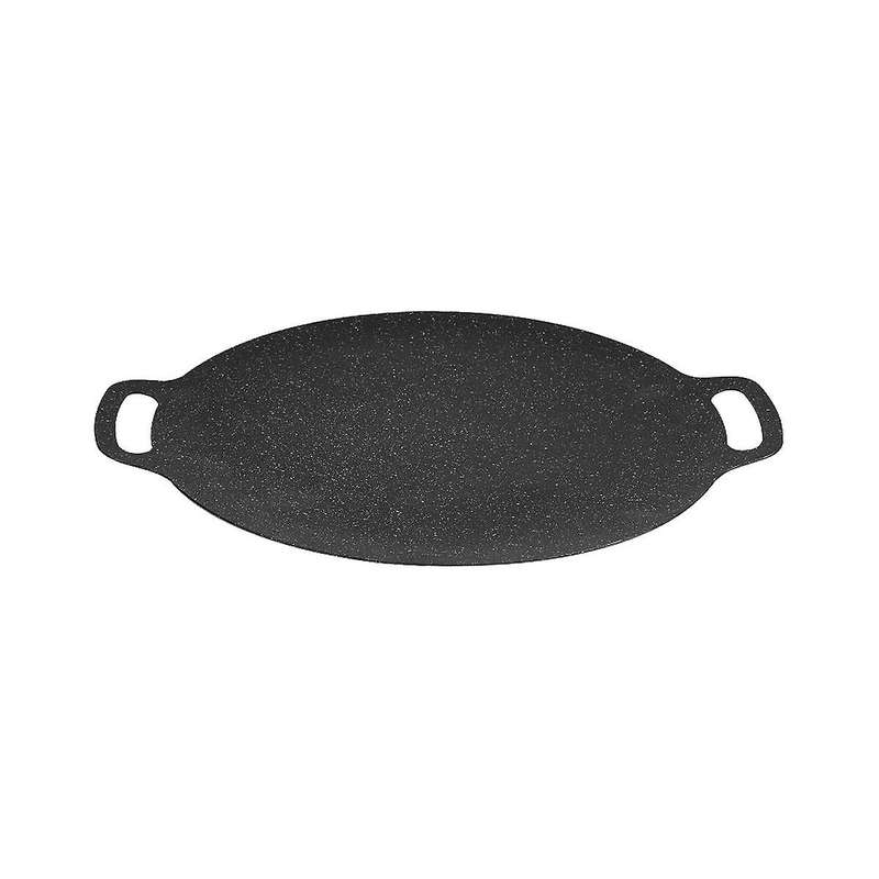 Grilling Pan Non-stick Baking Dishes Pans for Outdoor Camping Kitchen Bakeware Tools Black 33cm