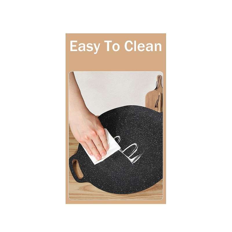 Grilling Pan Non-stick Baking Dishes Pans for Outdoor Camping Kitchen Bakeware Tools Black 33cm